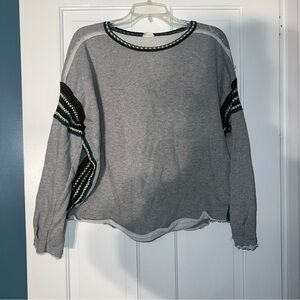 NATURAL LIFE Gray Sweatshirt with Colorful Accents